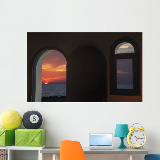 Dramatic Sunset over Ocean Wall Decal