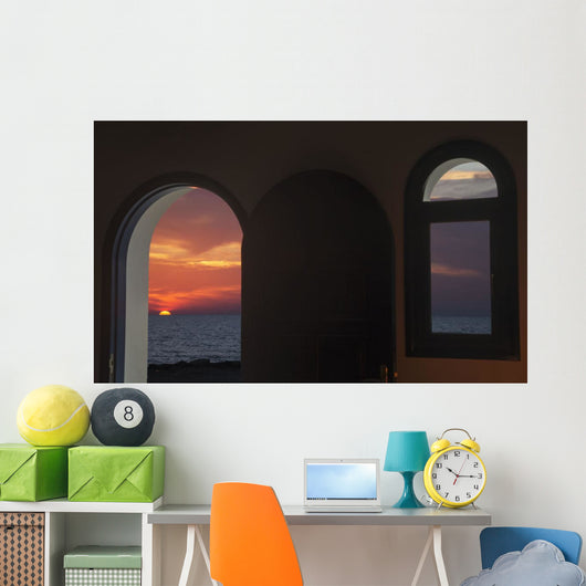 Dramatic Sunset over Ocean Wall Decal