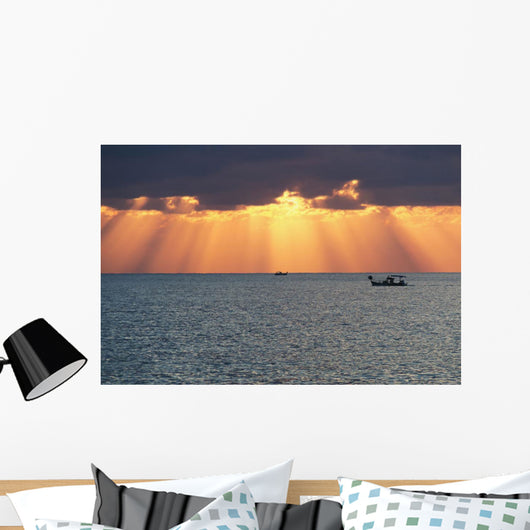 Dramatic Sky with Sun Wall Decal Design 1