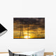 Silhouette of large metal powerline towers Wall Mural