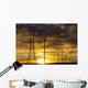 Silhouette of large metal powerline towers Wall Mural