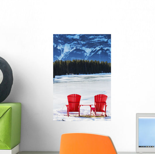 Two Red Chairs Wall Decal Design 1