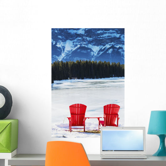 Two Red Chairs Wall Decal Design 1