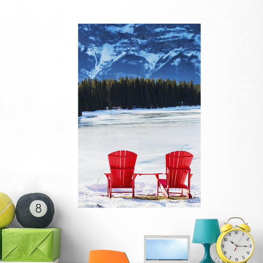 Two Red Chairs Wall Decal Design 1