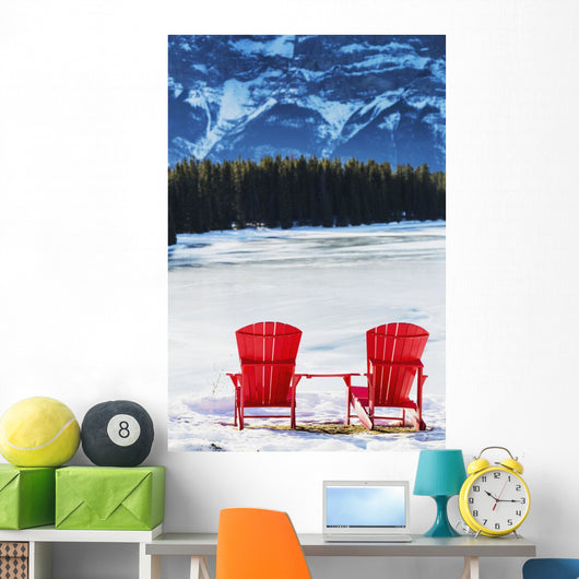 Two Red Chairs Wall Decal Design 1