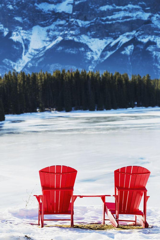 Two Red Chairs Wall Decal Design 1