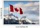 Canadian Flag Blowing Wall Decal