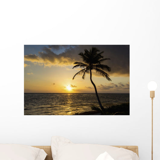 Silhouette Coconut Tree Wall Decal Design 1