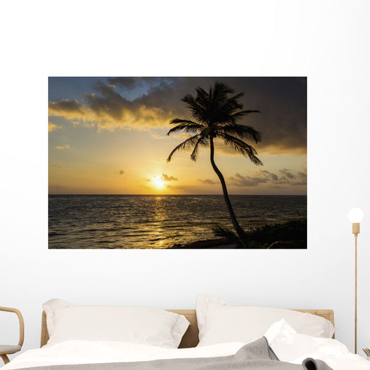 Silhouette Coconut Tree Wall Decal Design 1