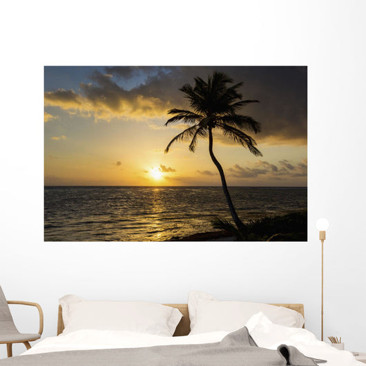 Silhouette Coconut Tree Wall Decal Design 1