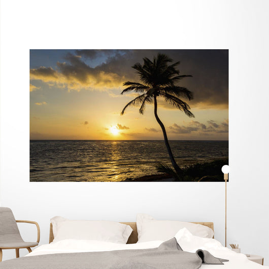 Silhouette Coconut Tree Wall Decal Design 1