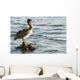 Pelican Perched Rock Water Wall Decal