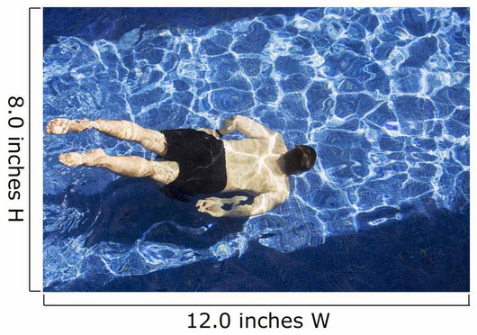 Male Swimming under Water Wall Decal