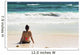 Young Woman Sitting Sandy Wall Decal