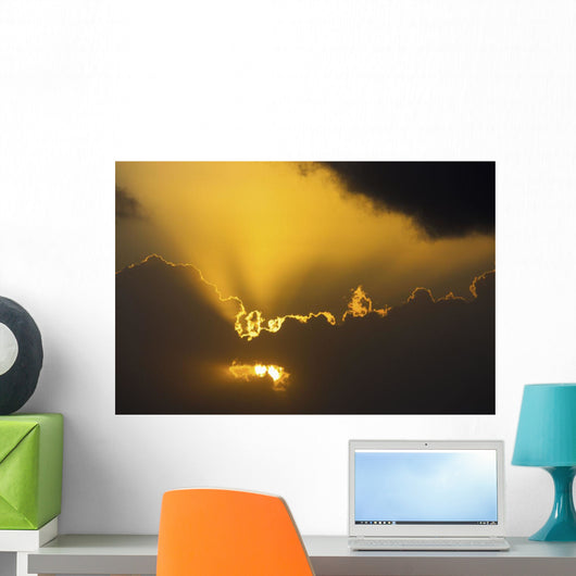 Up Sun Coming through Wall Decal