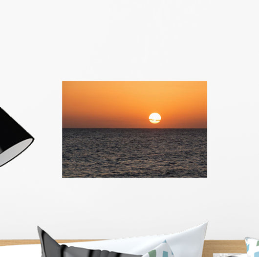 Glowing Sun over Ocean Wall Decal
