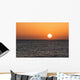 Glowing Sun over Ocean Wall Decal