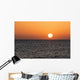 Glowing Sun over Ocean Wall Decal