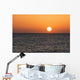 Glowing Sun over Ocean Wall Decal