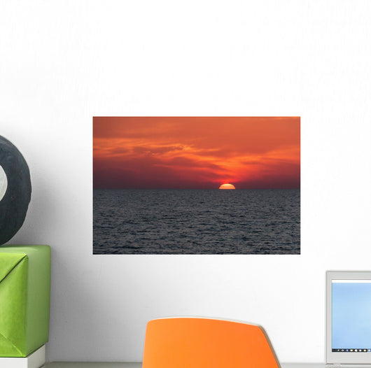Dramatic Red Sky with Wall Decal