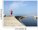 Man running along harbor sea wall Wall Mural