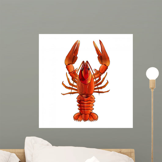 Red Lobster Illustration Wall Mural