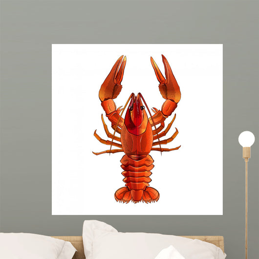 Red Lobster Illustration Wall Mural