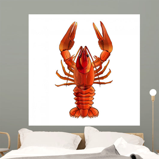 Red Lobster Illustration Wall Mural
