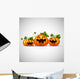 Three halloween funny pumpkins  Wall Decal