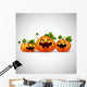 Three halloween funny pumpkins  Wall Decal