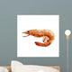 Pink Shrimp Illustration Wall Mural