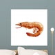 Pink Shrimp Illustration Wall Mural