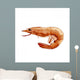 Pink Shrimp Illustration Wall Mural