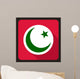 Green Crescent Ramadan Star Wall Decal