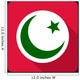 Green Crescent Ramadan Star Wall Decal