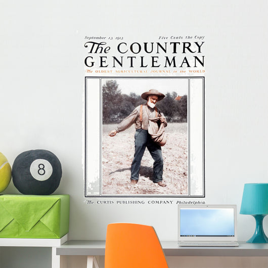 Cover Country Gentleman Agricultural Wall Decal Design 48