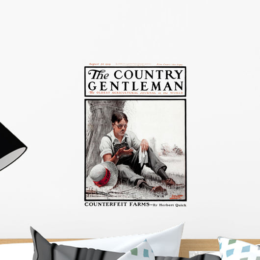 Cover Country Gentleman Agricultural Wall Decal Design 31