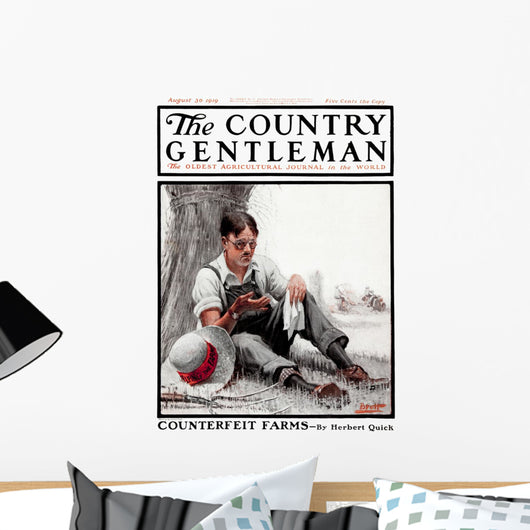Cover Country Gentleman Agricultural Wall Decal Design 31