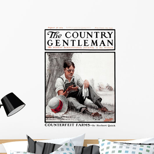 Cover Country Gentleman Agricultural Wall Decal Design 31