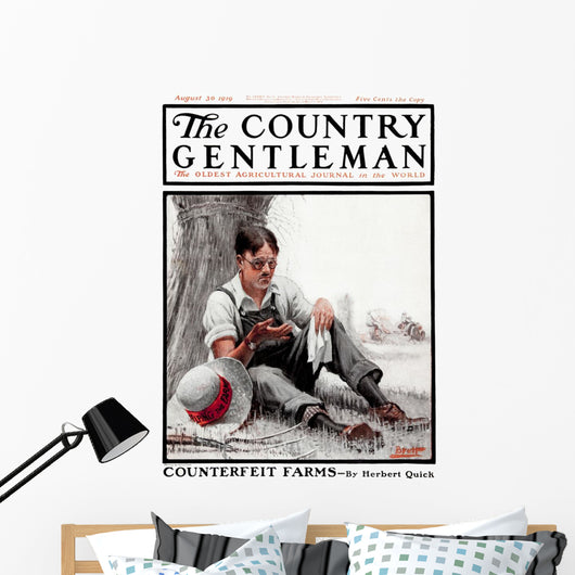 Cover Country Gentleman Agricultural Wall Decal Design 31