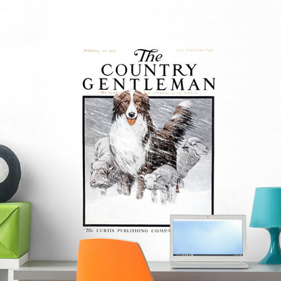 Cover Country Gentleman Agricultural Wall Decal Design 24 shown on a wall