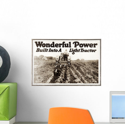 Historic Tractor Advertisement Wall Decal