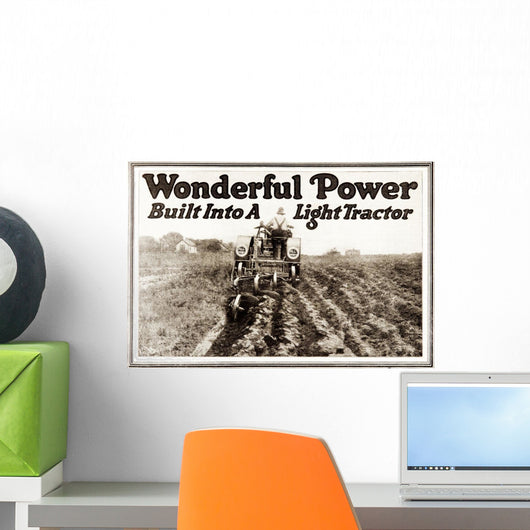 Historic Tractor Advertisement Wall Decal
