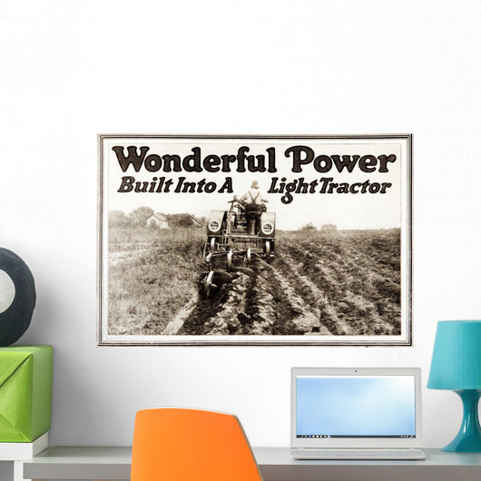 Historic Tractor Advertisement Wall Decal