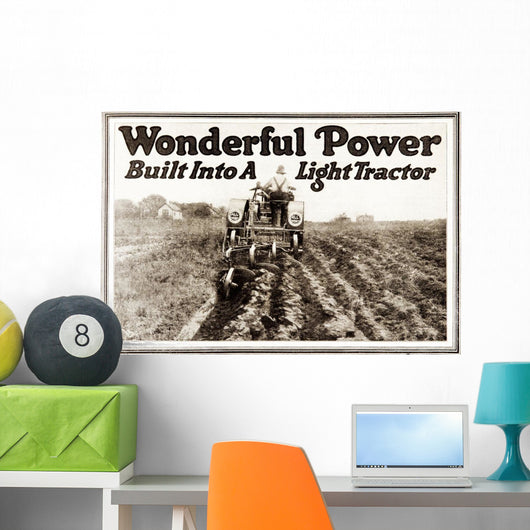 Historic Tractor Advertisement Wall Decal