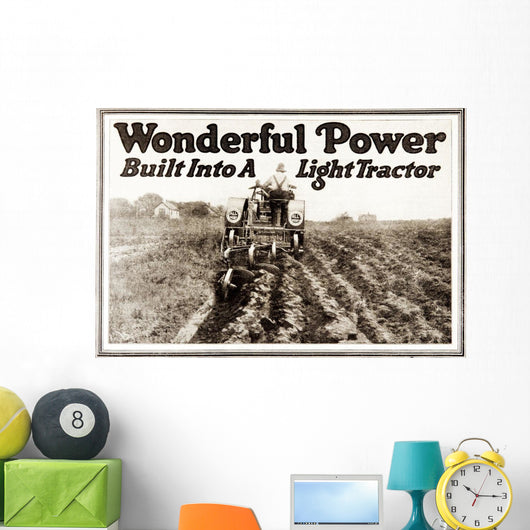 Historic Tractor Advertisement Wall Decal