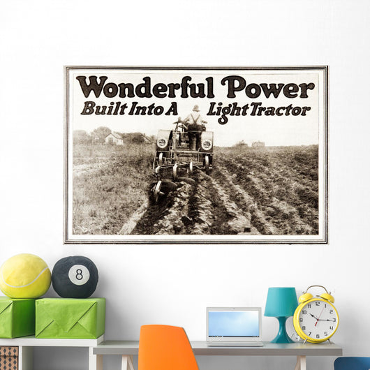 Historic Tractor Advertisement Wall Decal