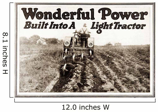 Historic Tractor Advertisement Wall Decal