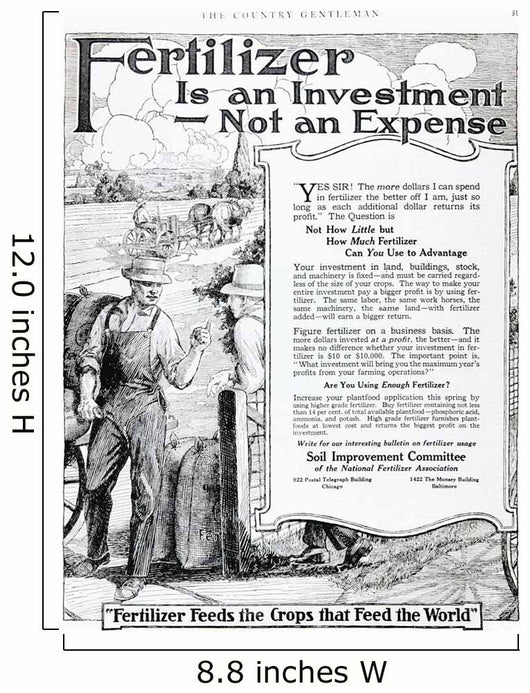 Historic Fertilizer Advertisement Magazine Wall Decal
