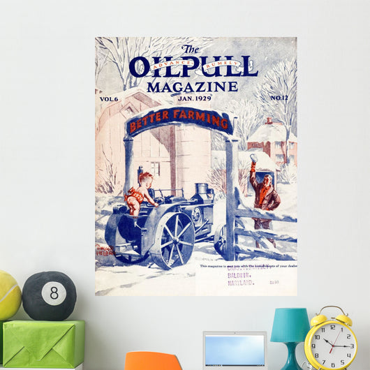 Cover Oilpull Agricultural Magazine Wall Decal